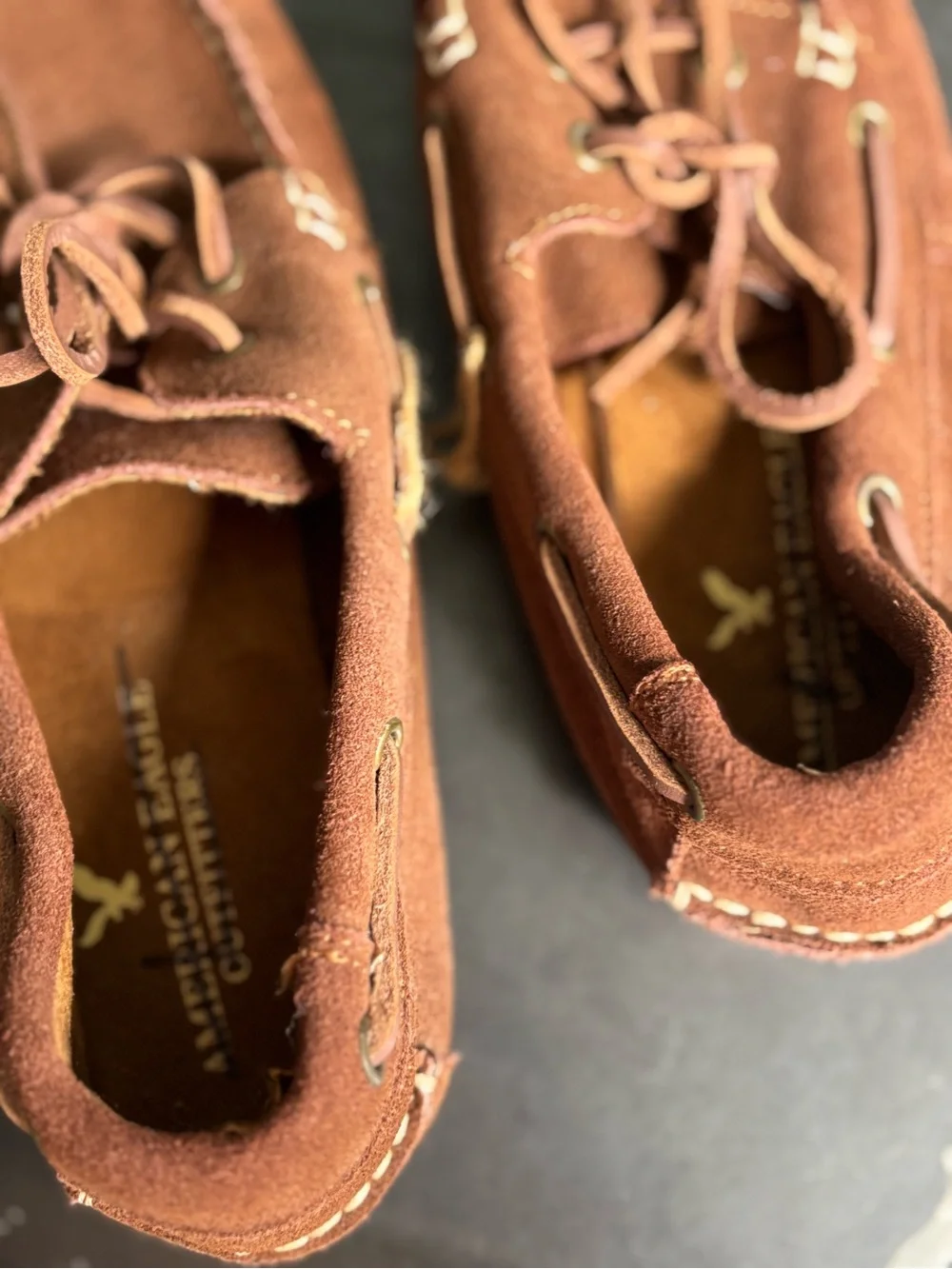 American Eagle Outfitters Brown Suede Boat Shoes Size 8
